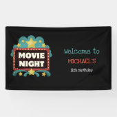 映画の夜の誕生日パーティシネマへようこそ 横断幕 (横)