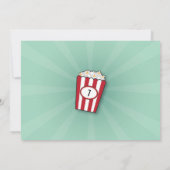 映画の夜の誕生日パーティミントフィルムシネマフォト 招待状 (裏面)