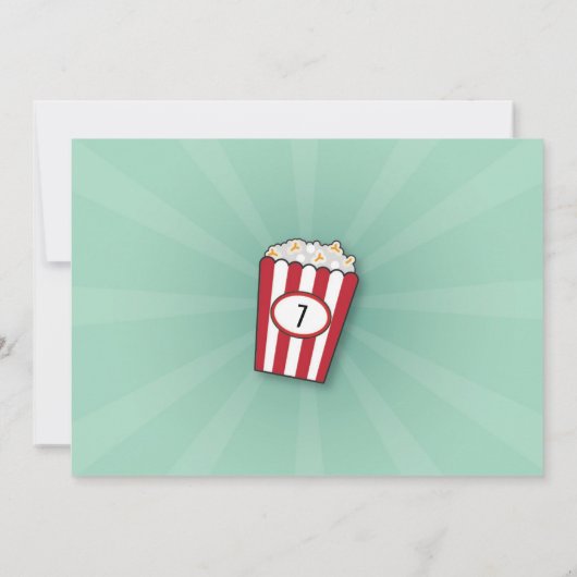 映画の夜の誕生日パーティミントフィルムシネマフォト 招待状 (裏面)