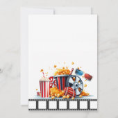 映画の夜の誕生日パーティムービーパーティの招待状 招待状 (裏面)