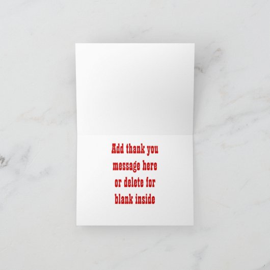 映画の夜の誕生日パーティーありがとうノート サンキューカード (内部)