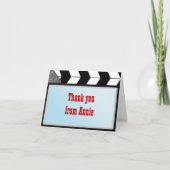 映画の夜の誕生日パーティーありがとうノート サンキューカード (正面)