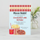 映画の夜の誕生日パーティーの招待 招待状 (スタンド正面)