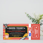 映画の夜の誕生日パーティーへの招待 招待状 (スタンド正面)