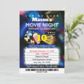 映画の夜の誕生日パーティーへの招待 招待状 (スタンド正面)