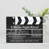 映画の夜の誕生日パーティーへの招待 招待状 (スタンド正面)