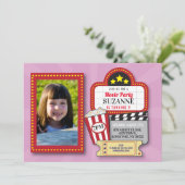 映画の夜の誕生日パーティーピンク映画シネマフォト 招待状 (スタンド正面)