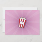 映画の夜の誕生日パーティーピンク映画シネマフォト 招待状 (裏面)