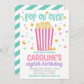 映画の夜の誕生日パーティー招待状 招待状 (正面/裏面)