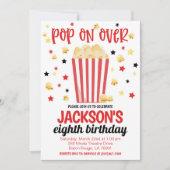 映画の夜の誕生日パーティー招待状 招待状 (正面)