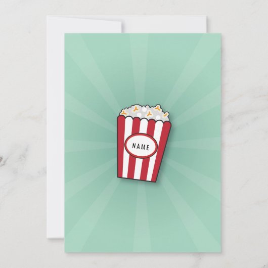 映画の夜の誕生日パーティー,アニーエイジシネマ映画 招待状 (裏面)