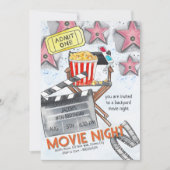 映画の夜の誕生日パーティー 招待状 (正面)