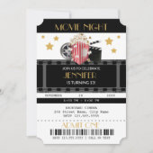 映画の夜の誕生日パーティー 招待状 (正面)