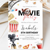 映画の夜の誕生日パーティー 招待状