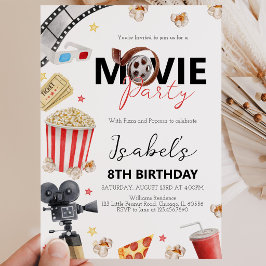映画の夜の誕生日パーティー 招待状