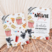 映画の夜の誕生日パーティー 招待状