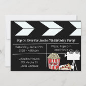 映画の夜の誕生日パーティー 招待状 (正面)