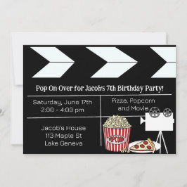 映画の夜の誕生日パーティー 招待状