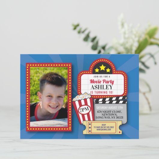 映画の夜の誕生日パーティ，アニーエイジシネマの写真 招待状 (スタンド正面)