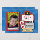 映画の夜の誕生日パーティ，アニーエイジシネマの写真 招待状 (正面/裏面)