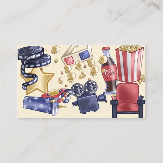 映画の夜の誕生日子供へ エンクロージャーカード (裏面)