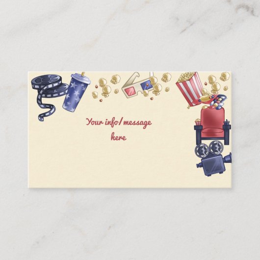 映画の夜の誕生日子供へ エンクロージャーカード (正面)