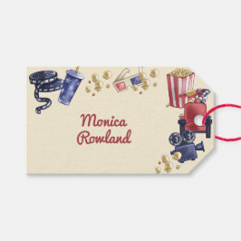 映画の夜の誕生日子供へ ギフトタグ