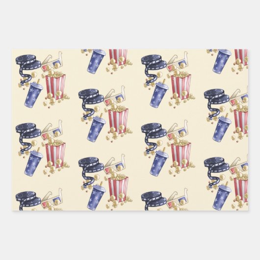 映画の夜の誕生日子供へ ラッピングペーパーシート (正面2)