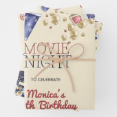 映画の夜の誕生日子供へ ラッピングペーパーシート (インサイチュ)