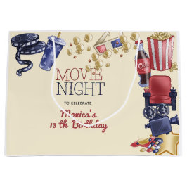 映画の夜の誕生日子供へ ラージペーパーバッグ