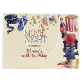 映画の夜の誕生日子供へ ラージペーパーバッグ (裏面)