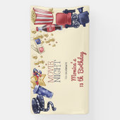 映画の夜の誕生日子供へ 横断幕 (縦)