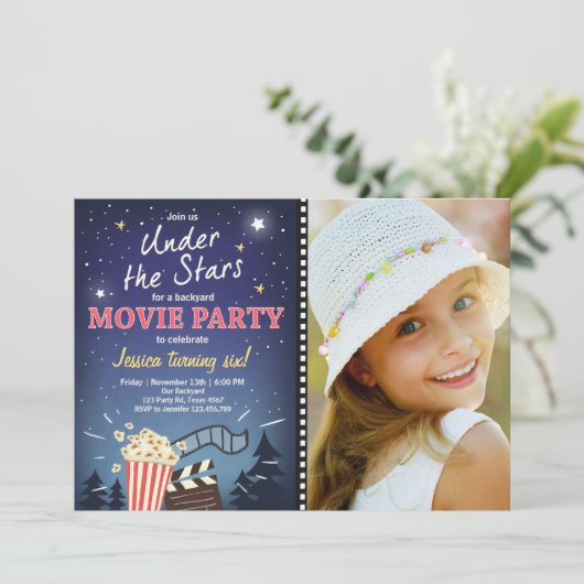 映画の夜の誕生日招待状ザスターズ 招待状 (スタンド正面)