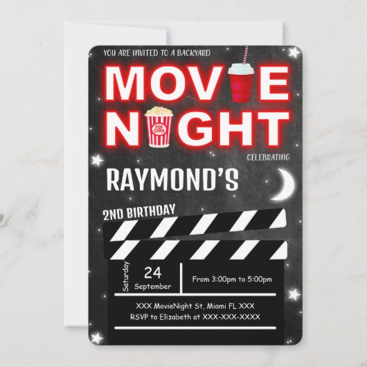 映画の夜への招待 招待状 (正面)