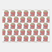 映画の夜をテーマにした誕生日 ラッピングペーパーシート (正面)