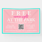 映画の夜を楽しむ公園 | カスタム夏イベント 横断幕 (横)