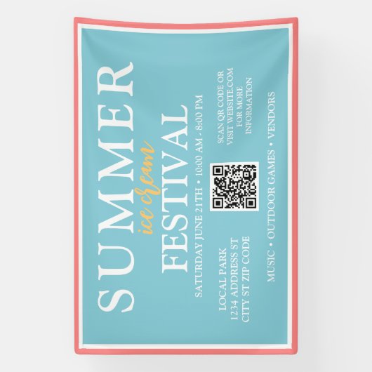 映画の夜を楽しむ公園 | カスタム夏イベント 横断幕 (縦)