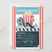 映画の夜パーティー招待状 招待状 (正面)