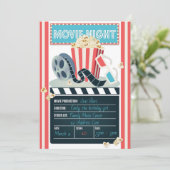 映画の夜パーティー招待状 招待状 (スタンド正面)