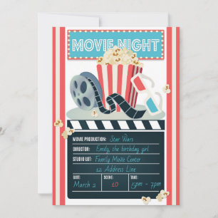 映画の夜パーティー招待状 招待状
