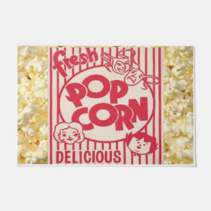 映画の夜フレッシュ·ポップコーン ドアマット
