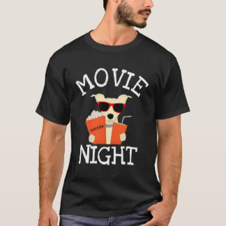 映画の夜ポップコーンおもしろい恋人の映画愛好家のギフト Tシャツ