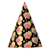 映画の夜ポップコーンとチケット パーティーハット (裏面)