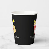 映画の夜ポップコーンとチケット 紙コップ (左)