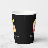 映画の夜ポップコーンとチケット 紙コップ (右)