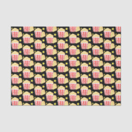 映画の夜ポップコーンとチケット 薄葉紙