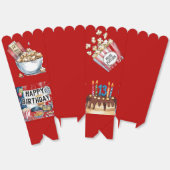 映画の夜ポップコーン13th誕生日パーティー フェイバーボックス (見開き)