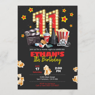 映画の夜劇場-第11誕生日招待状 招待状