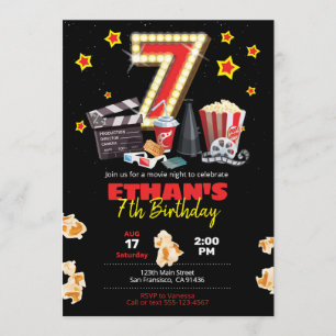 映画の夜劇場-第7誕生日招待状 招待状