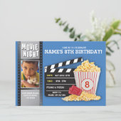 映画の夜映画映画誕生日パーティーの写真 招待状 (スタンド正面)